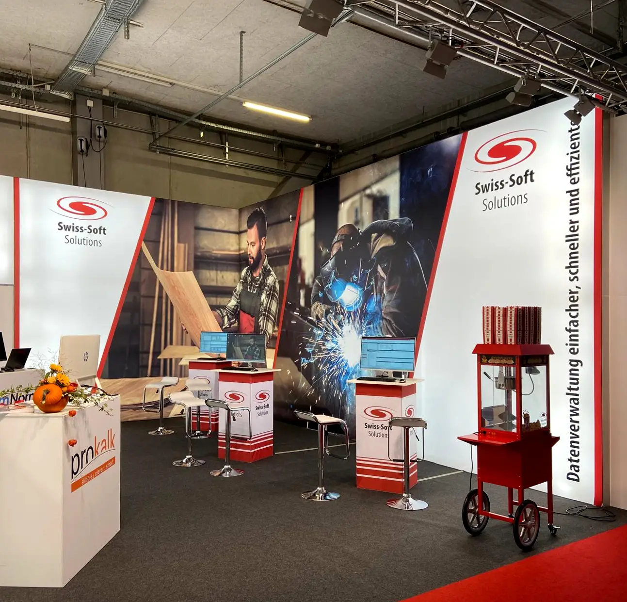 Messestand SwissSoft — Grafik & Design von b-emotion