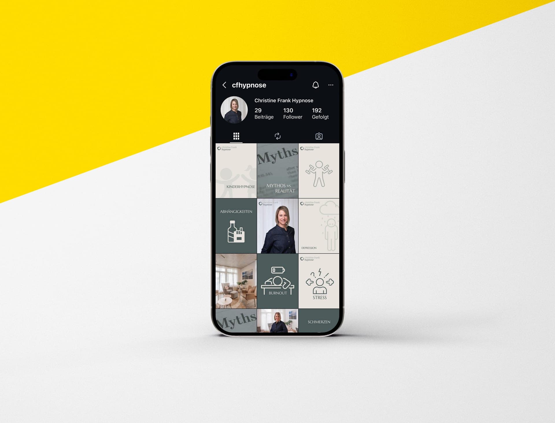 Social-Media-Mockup CF Hypnose — b-emotion