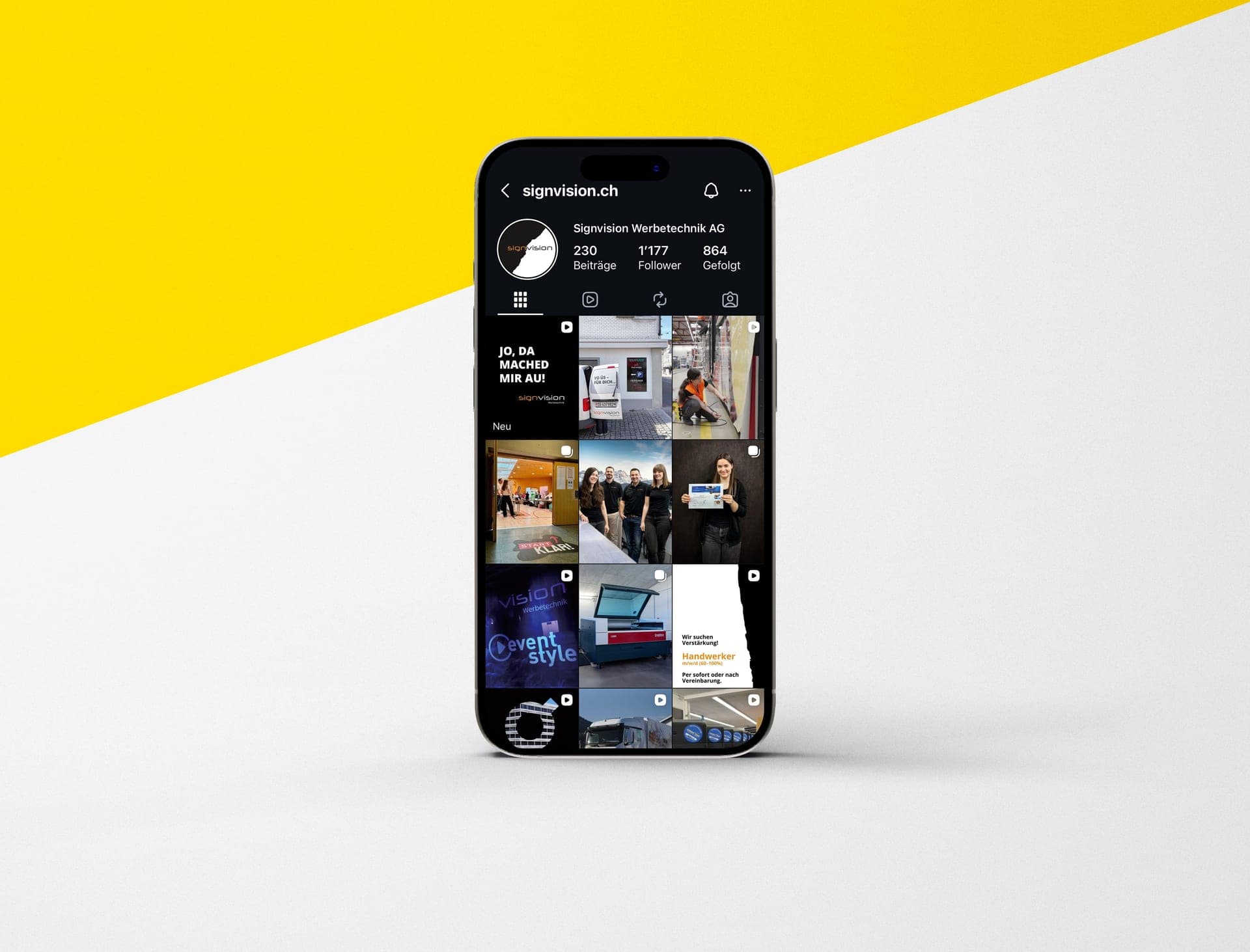 Social-Media-Mockup Signvision — b-emotion