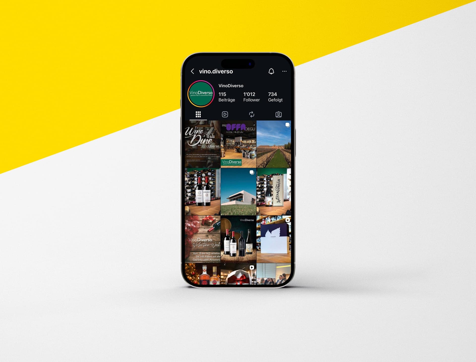 Social-Media-Mockup VinoDiverso — b-emotion