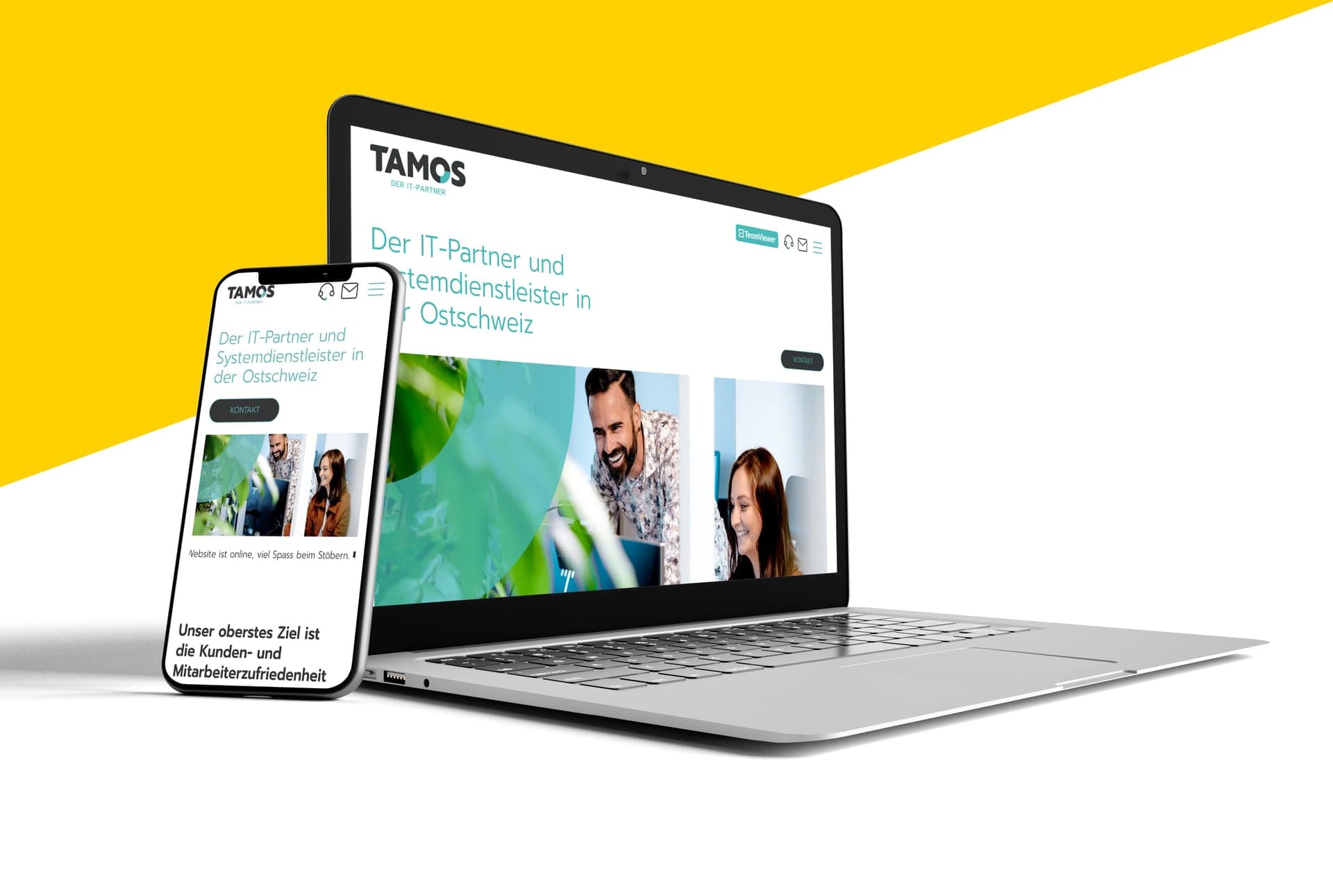 Website-Mockup TAMOS — b-emotion