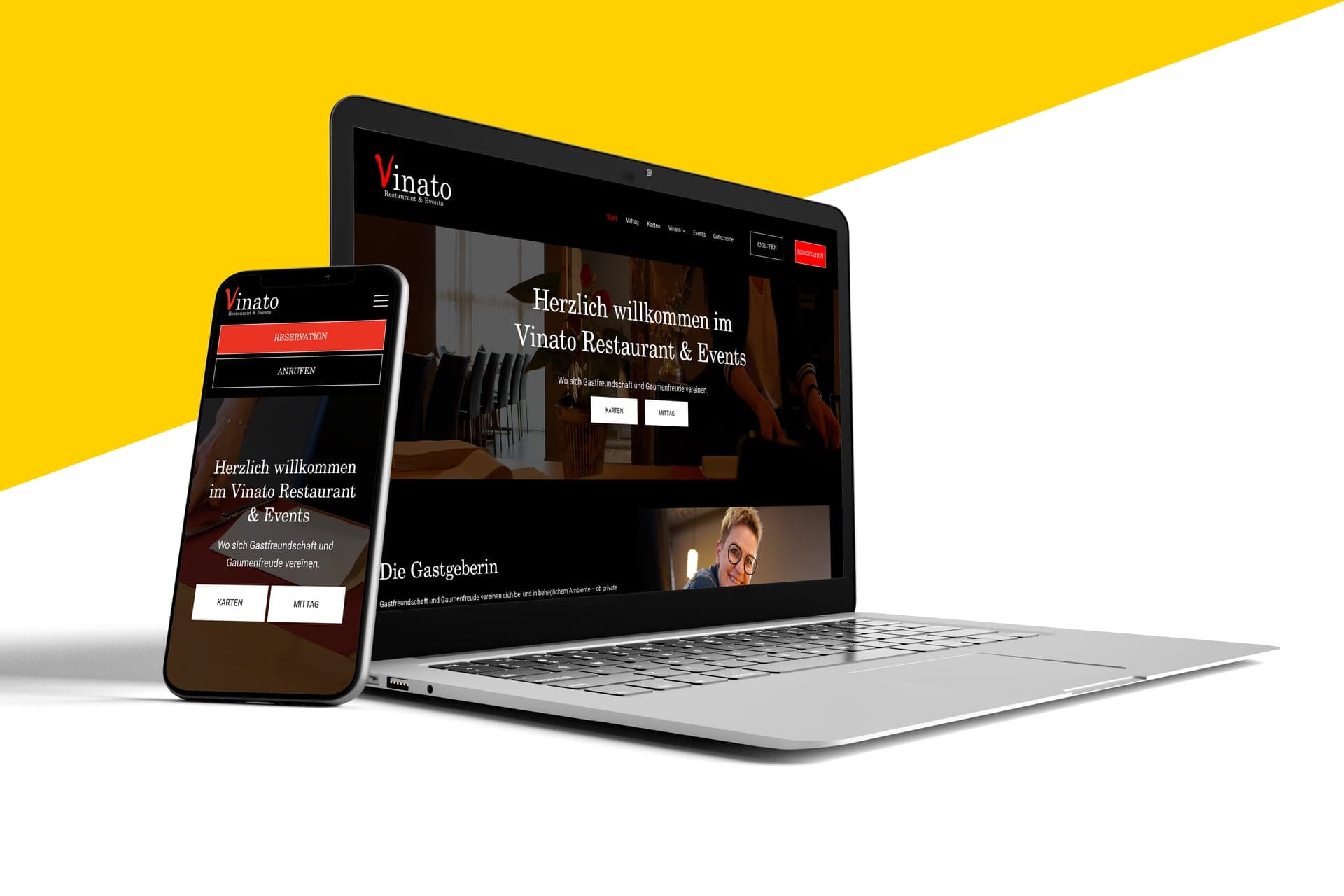 Website-Mockup Vinato — b-emotion